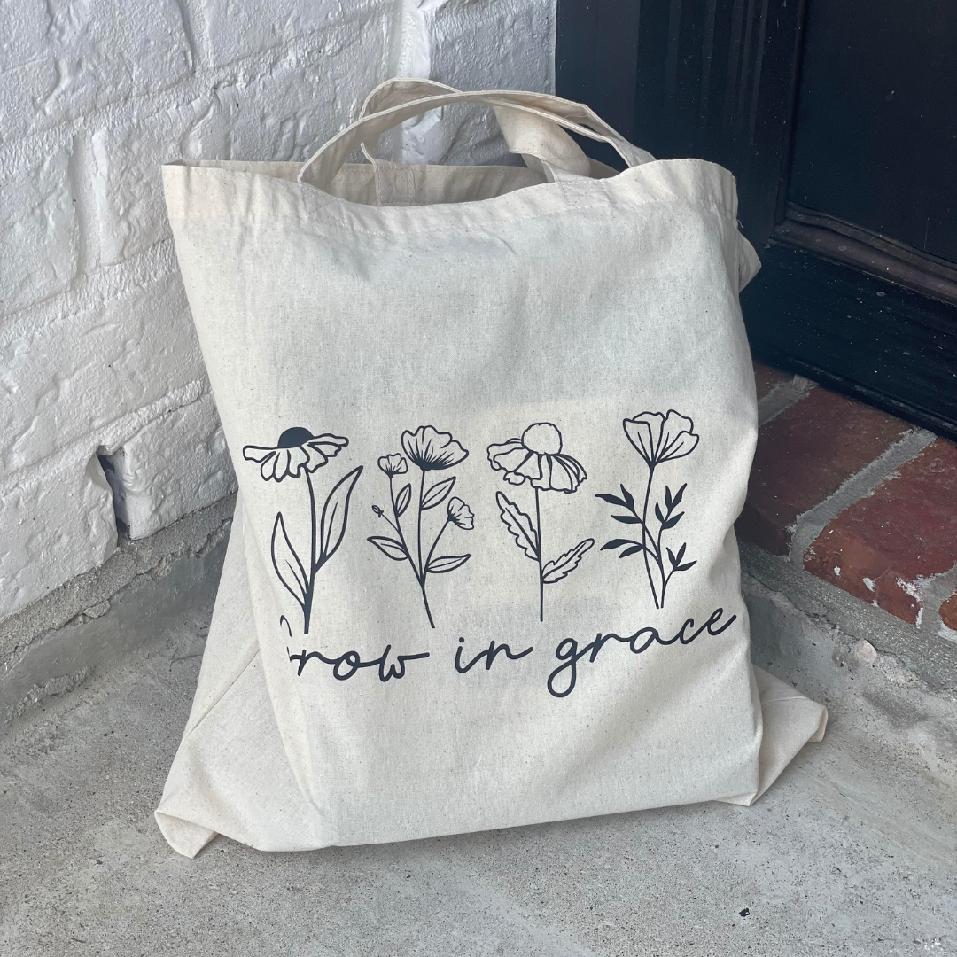 Grow In Grace Tote Bag