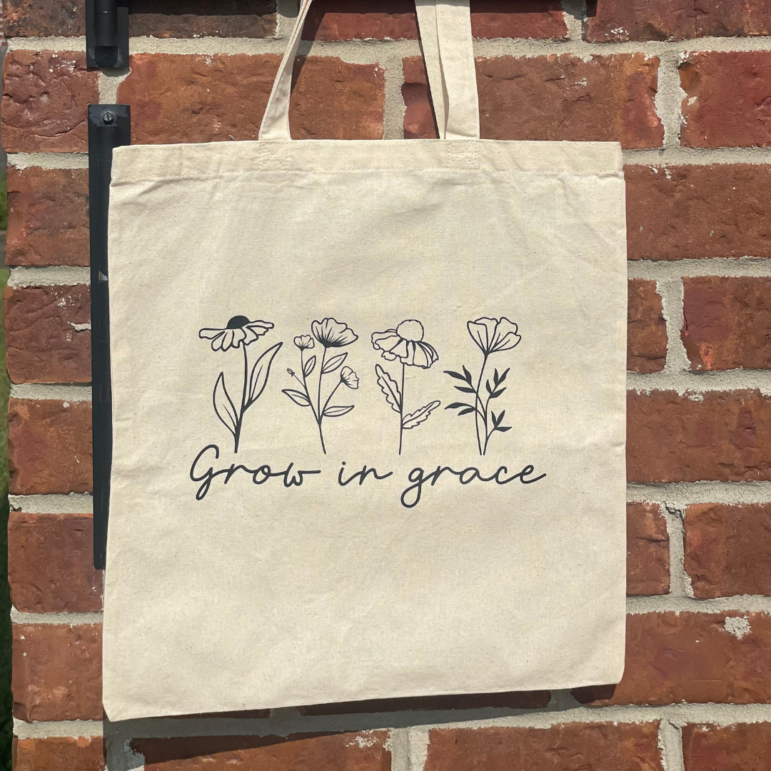 Grow In Grace Tote Bag